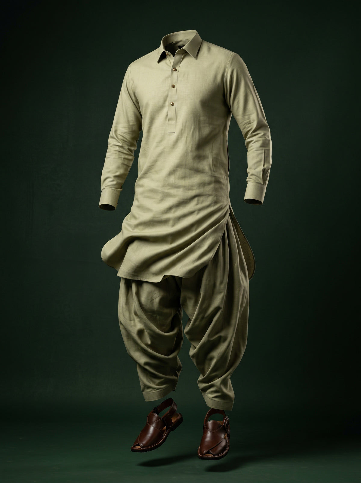 Mehndi Green – Italian Wash & Wear - Binzain fabrics