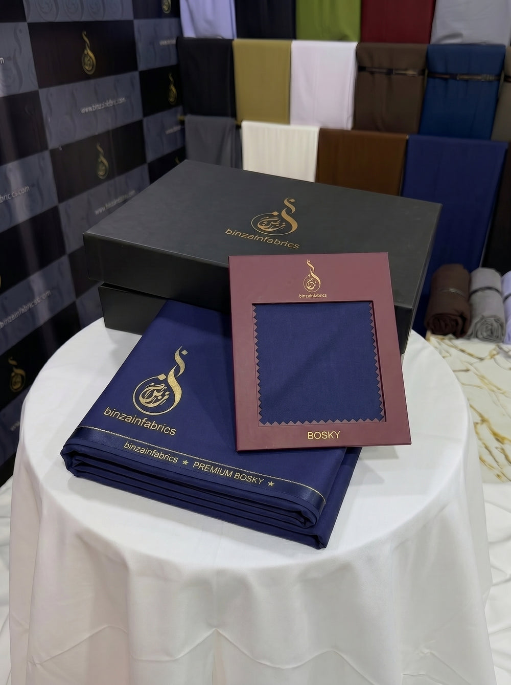 Luxury Navy Blue Italian Boski – Best of BinZain Fabrics